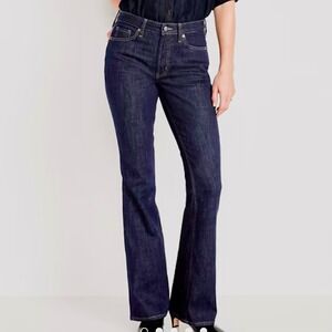 Old Navy Curvy Boot Cut Jeans‎ Mid rise Denim Dark Wash Women Size 00